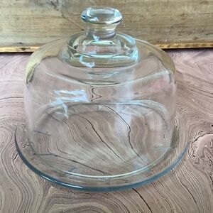 Vintage Libbey Small Plate Dome Cover Butter Dish Cake Plate